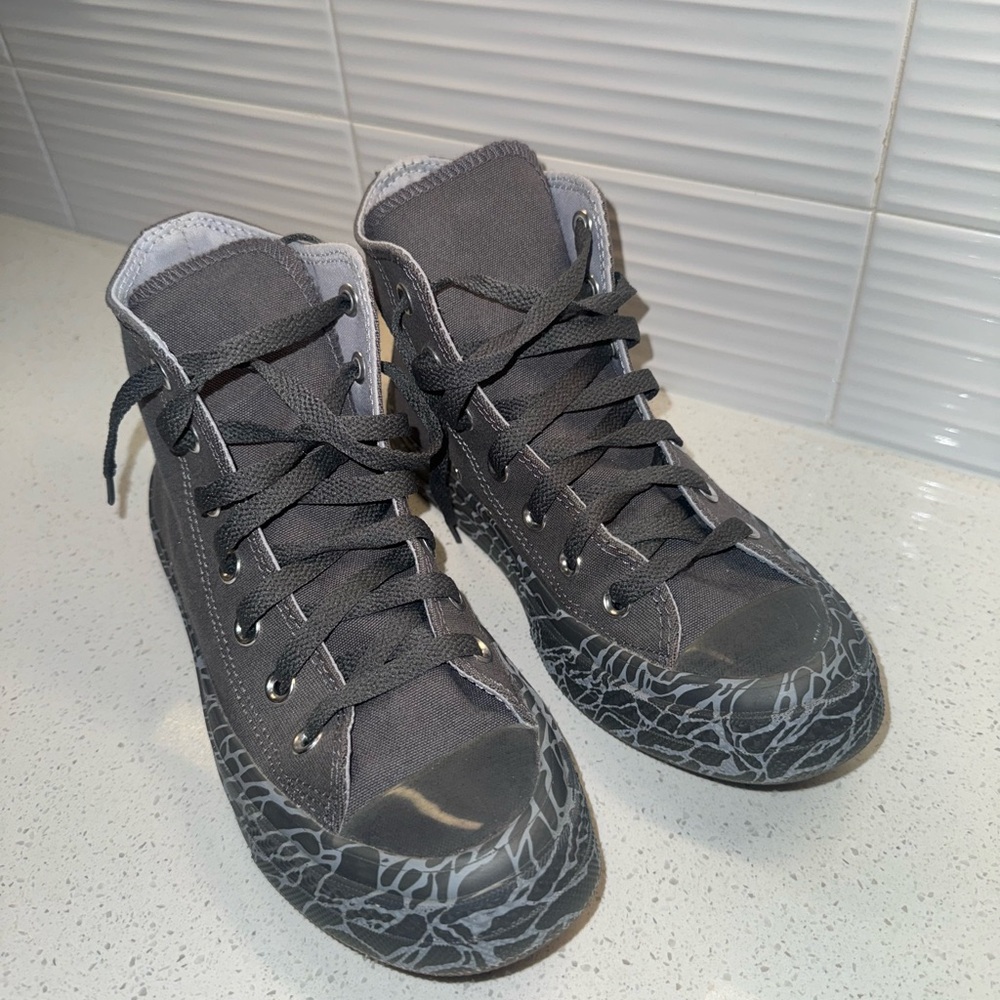 Converse Charcoal and Black High-Top Sneakers